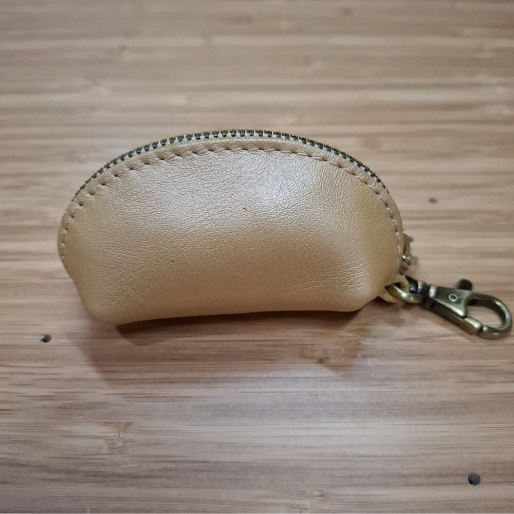 Portland Leather Goods Taco Keychain Mini Pouch Coin Purse Charm NWOT Latte Hone